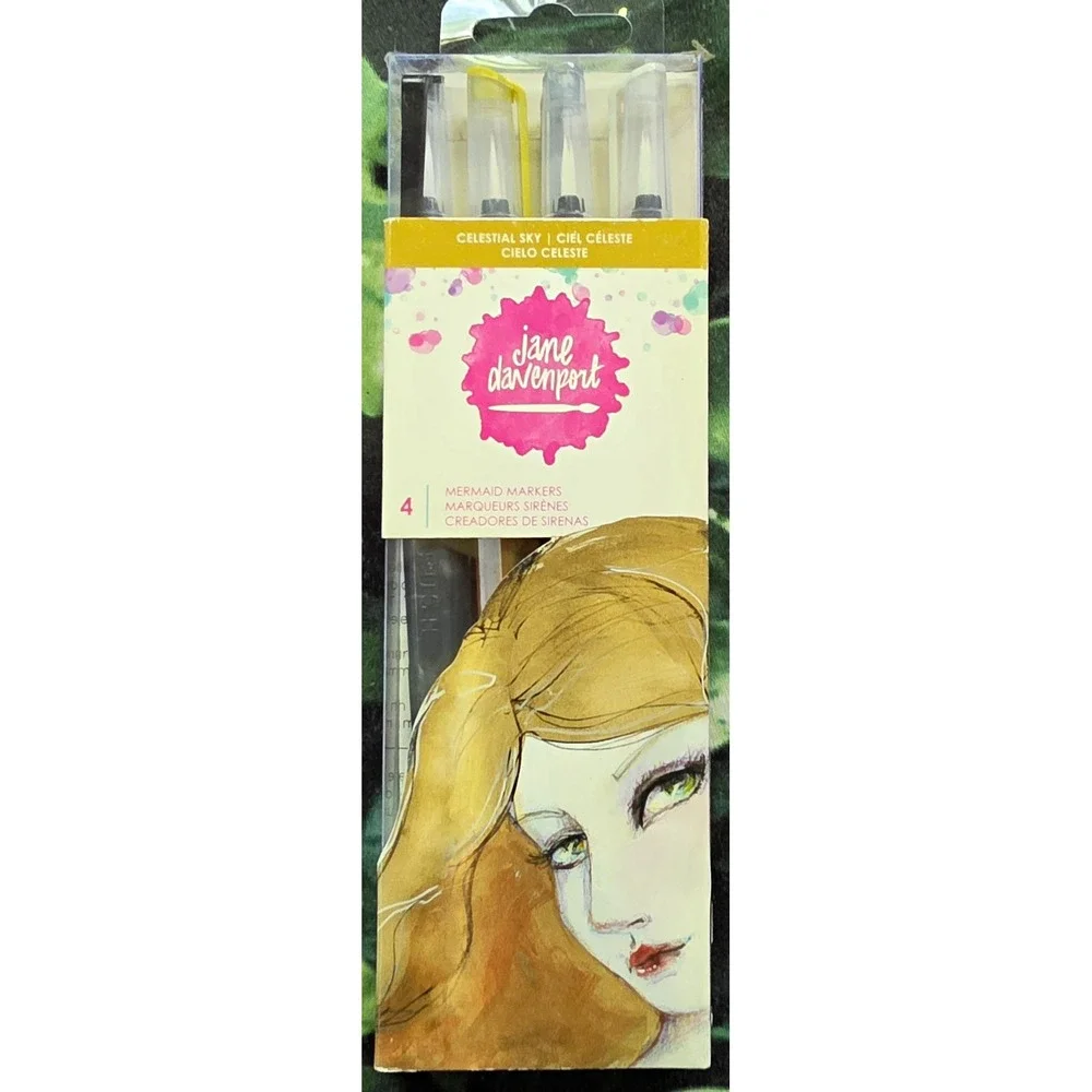 Jane Davenport Celestial Sky Mermaid Markers - 4pc Marker Set Art Journal - NEW
